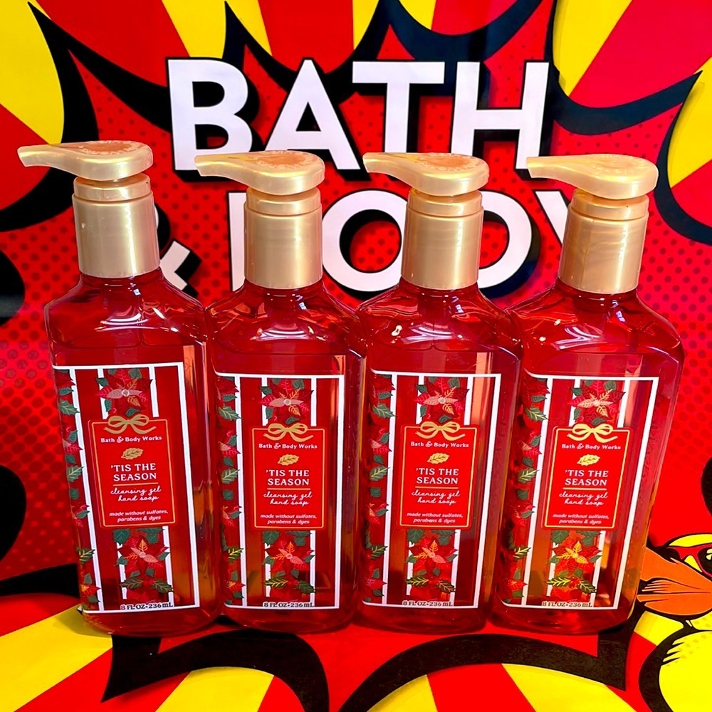 4 Set ❤️‍🩹 Bath & Body Works Tis The Season Hand Soap Limited Edition 8 oz
